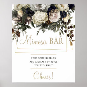 Mimosa bar vrijgezellenfeest winterfeest poster