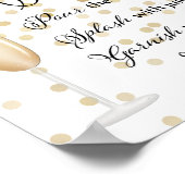 Mimosa Bar Wedding Sign Gold Poster (Hoek)