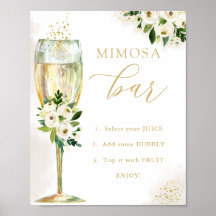 Mimosa Bar Witte en Gouden Bloemen & Glazen Douche