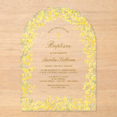 Mimosa-boogdoop Acryl Uitnodigingen (Voorkant)