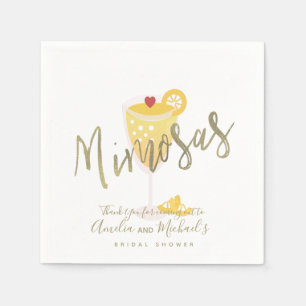 Mimosa Bruidsfeest Dank Je Gold Geel Servet