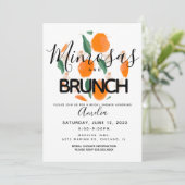 Mimosa Brunch Main tiré nuptiale douche Invitation (Debout devant)