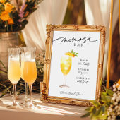 Mimosa Champagne Bar Drink Teken Poster