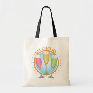 Mimosa Colorful Champagne Glasses Canvas tas