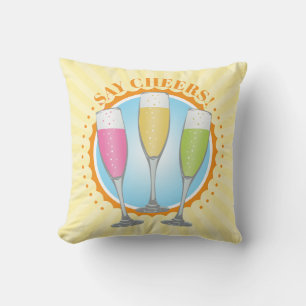 Mimosa Colorful Champagne Glasses Sierkussen