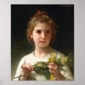 Mimosa door William Bouguereau Poster (Voorkant)