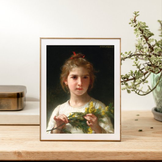 Mimosa door William Bouguereau Poster