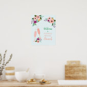 Mimosa en Bloemen Brunch en Bruisende Bruidsborrel Poster (Keuken)