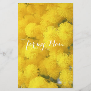 Mimosa. Gele bloemen Briefpapier