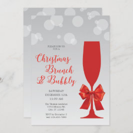 Mimosa Glass Kerstbrunch en Bubbly Uitnodiging