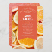 "Mimosa" - Invitation à la douche nuptiale à Citru (Devant / Derrière)