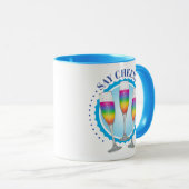 Mimosa Rainbow Champagne Verres Mug (Devant droit)