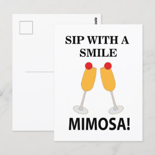 Mimosa slok met een glimlach Mimosa Briefkaart