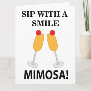 Mimosa slok met een glimlach Mimosa Kaart