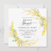 Mimosa Spring Flowers Boho Floral Vrijgezellenfees Kaart (Voorkant)