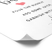 Mimosa-streepjesbord, trouwlintstaaf poster (Hoek)