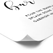 Mimosa-trouwbord Poster (Hoek)