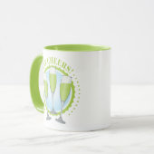 Mimosa Verte Champagne Lunettes Mug (Devant gauche)