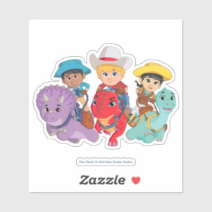 Min en Clover   Dino Ranch Sticker