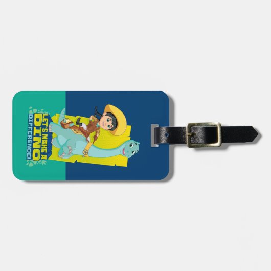 Min en klaver | Een dino verschil maken Bagagelabel