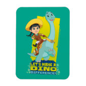 Min en klaver | Een dino verschil maken Magneet (Verticaal)