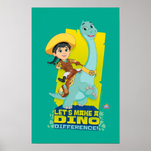 Min en klaver   Een dino verschil maken Poster