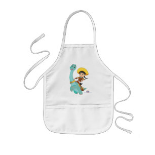 Min en klaver   Happy Cowgirl & Brontosaurus Ride Kinder Schort