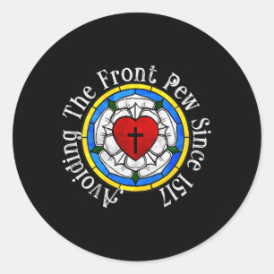 Min Luther Roos 1517 voor Lutherse jeugd Ronde Sticker