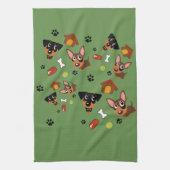 Min Pin Anywhere Miniature Pinscher Towel Theedoek (Verticaal)