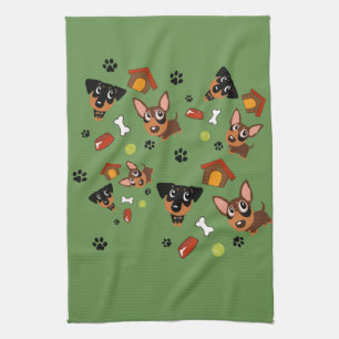 Min Pin Anywhere Miniature Pinscher Towel Theedoek