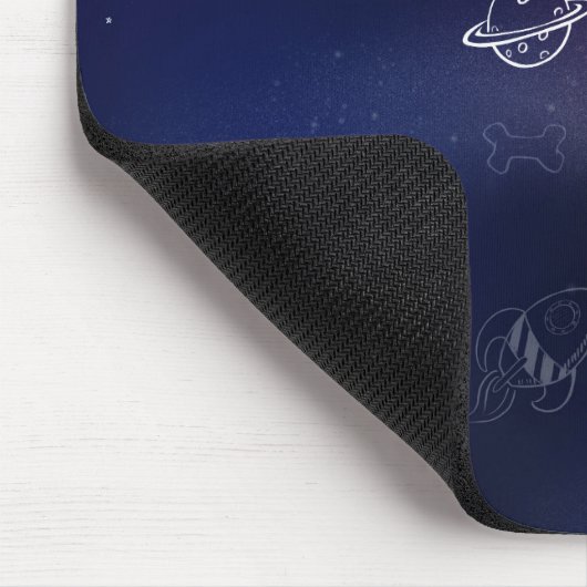 Min Pin Astronaut in Space Mousepad (Black Tan) Muismat (Hoek)
