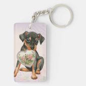 Min Pin Heart Mam Sleutelhanger (achterkant)