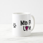 Min Pin Love Mug - Bleu (Devant droit)