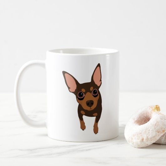 Min Pin Lover Classic Coffee Mok (chocolade) (Met donut)