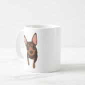 Min Pin Lover Classic Coffee Mok (chocolade) (Voorkant links)
