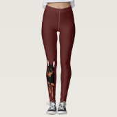 Min Pin Miniatuur Pinscher Leggings (Voorkant)
