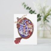 Mina - Carte postale de sirène de tatouage (Debout devant)