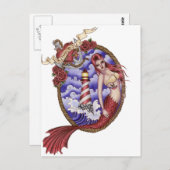 Mina - Carte postale de sirène de tatouage (Devant / Derrière)