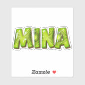 Mina Name Kiwi Design Aufkleber Sticker (Vel)