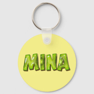 Mina Name Kiwi Design Porte-clés