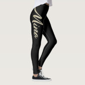 Mina white gold Handwriting Hose Leggings (Rechts)