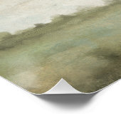 Minamalistisch groen Abstract landschap Perfect Poster (Hoek)