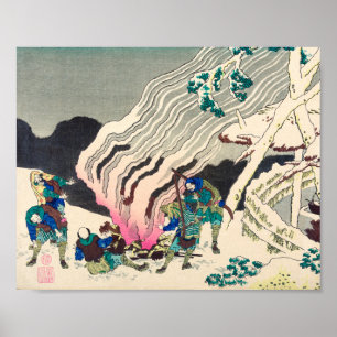 Minamoto no Muneyuki Ason door Katsushika Hokusai Poster