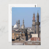 Minarets uit Caïro, oude stad / Egypte Briefkaart (Voorkant / Achterkant)