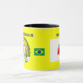 Minas Gerais, Brésil Drapeau & Crest Mug (Centre)