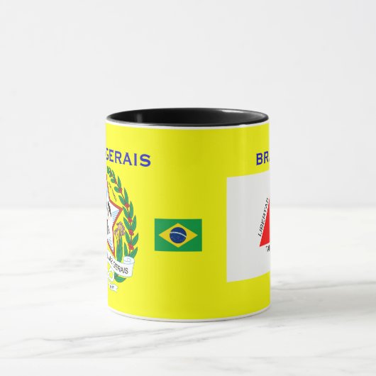 Minas Gerais, Brésil Drapeau & Crest Mug (Centre)