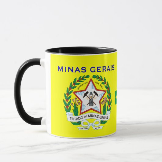 Minas Gerais, Brésil Drapeau & Crest Mug (Gauche)
