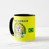 Minas Gerais, Brésil Drapeau & Crest Mug (Devant gauche)