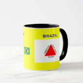 Minas Gerais, Brésil Drapeau & Crest Mug (Devant droit)