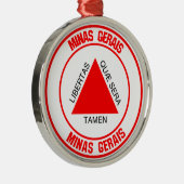 Minas Gerais Round Emblem Metalen Ornament (Rechts)